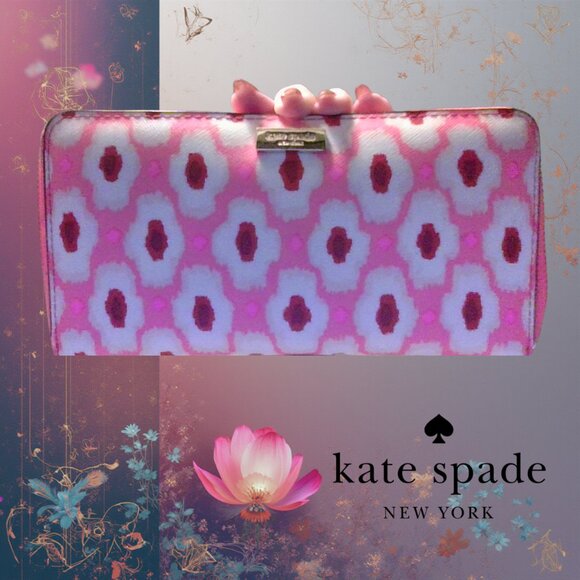 EUC Kate Spade New York Laurel Way Stacy Printed Wallet - Picture 1 of 4